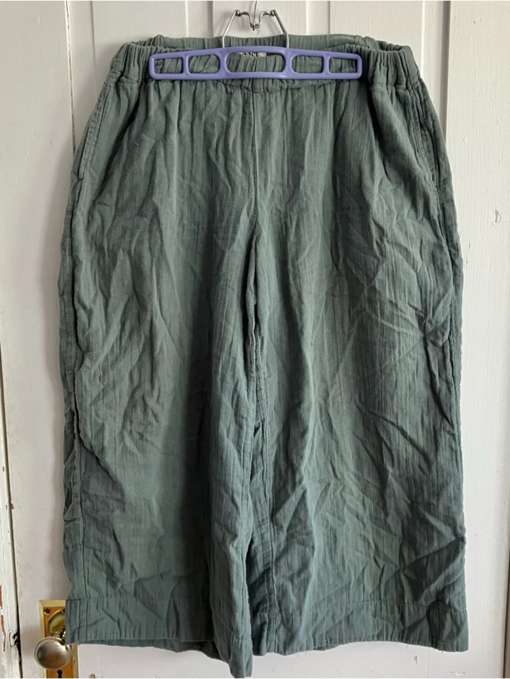 Pact Coastal Double Gauze Wide Leg Pants L - Picture 2 of 6